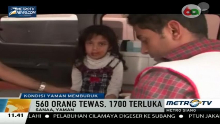 560 Orang Tewas Akibat Serangan Koalisi Arab di Kota Sanaa