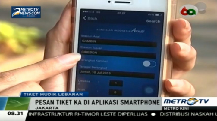 Ini Cara Pesan Tiket KA Lewat Aplikasi Smartphone