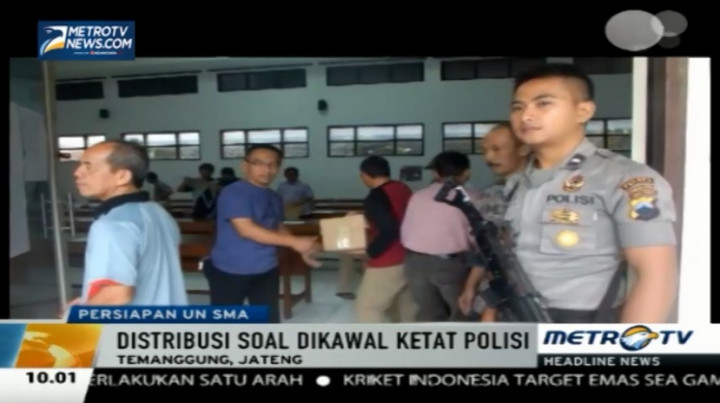 Distribusi Soal UN di Temanggung Dikawal Ketat Polisi Bersenjata