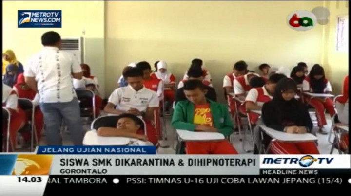 Sebuah Sekolah di Gorontalo Hipnotis Siswanya Agar Siap UN 