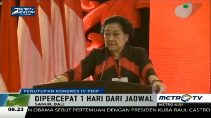 Megawati Selipkan Candaan dalam Pidato Penutupan Kongres PDIP