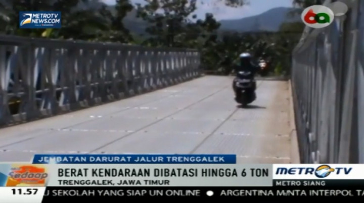 Pemprov Jatim Perbaiki Jembatan Patah Jalur Trenggalek  