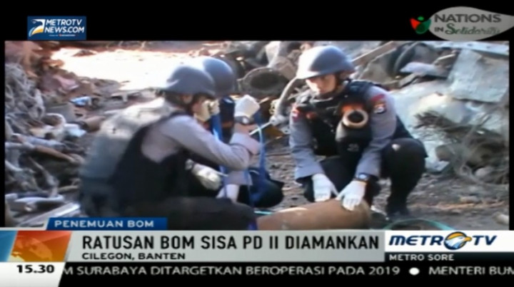 Polisi Amankan Ratusan Bom Sisa Perang Dunia II di Cilegon 