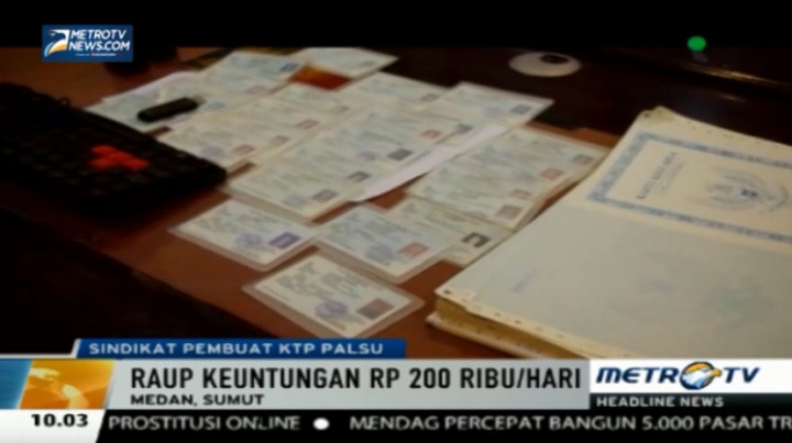 Polisi Medan Ringkus Kepala Lingkungan Pembuat KTP Palsu