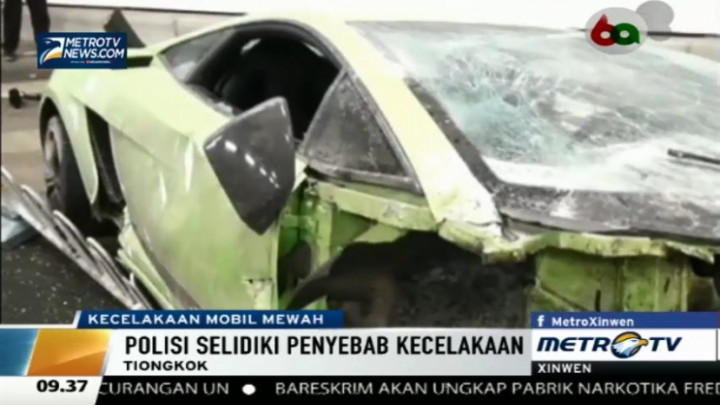 Tabrakan Hebat Lamborghini dan Ferarri di Tiongkok 