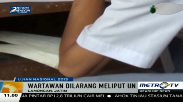 Aksi Contek Terekam, Wartawan Dilarang Meliput UN di Lamongan