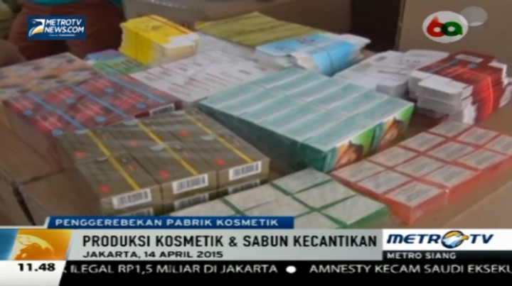 BPOM Gerebek Pabrik Pembuat Kosmetik Palsu di Jakarta Utara