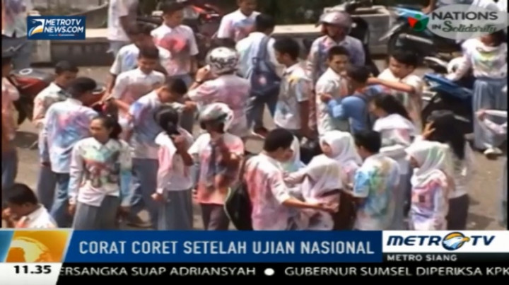 UN Berakhir, Ratusan Siswa di Merangin Corat-coret Seragam