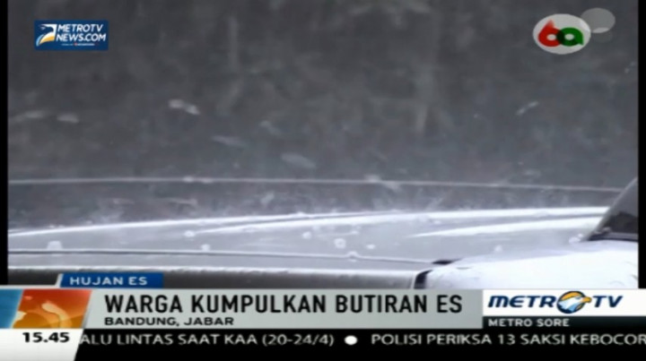 Hujan Es Kembali Landa Bandung