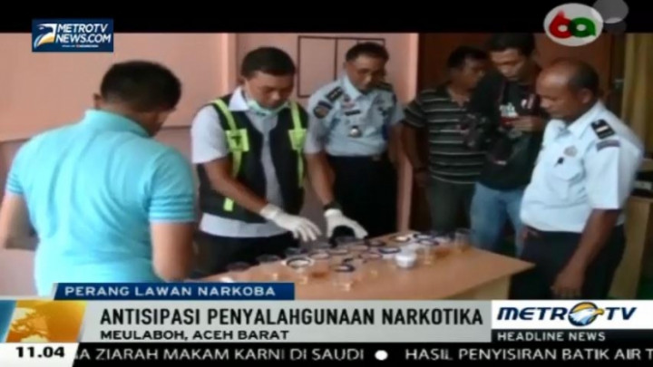 Pegawai Lapas Kelas II B Meulaboh Jalani Tes Urine