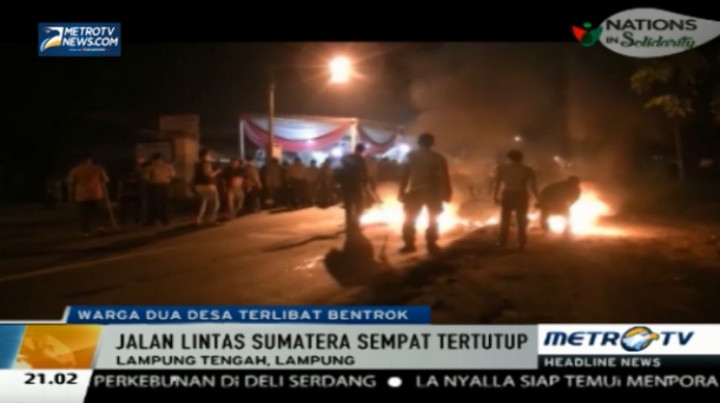 Pascabentrok, Petugas Jaga Perbatasan Desa di Lampung Tengah