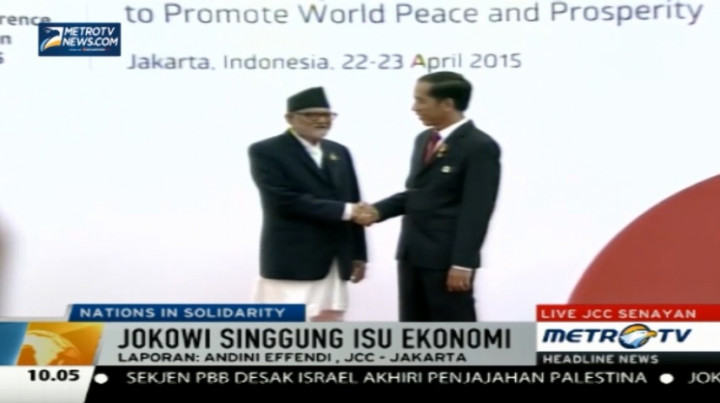 Jokowi Singgung Isu Ekonomi dalam Pidato Pembukaan KAA