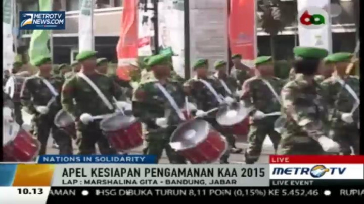 Parade dan Marching Band TNI Meriahkan Gladi Bersih KAA di Bandung