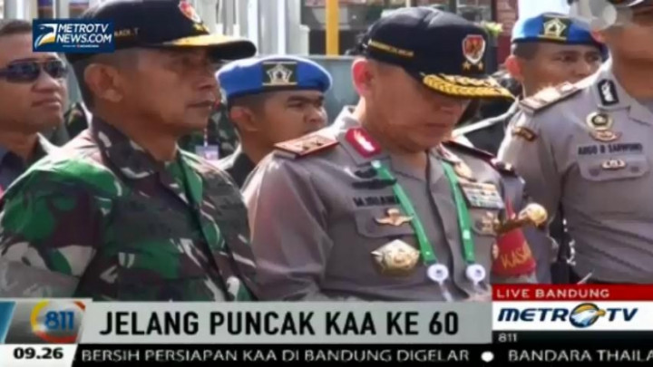 Sehari Jelang Puncak Perayaan KAA, Pengamanan di Kota Bandung Semakin Diperketat