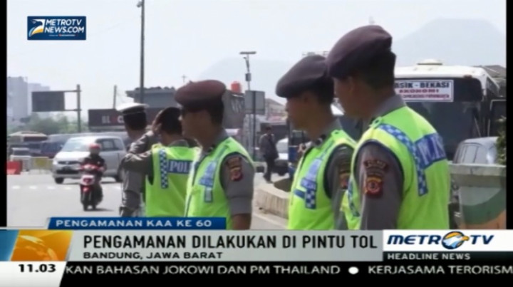 Amankan KAA, Polres Bandung Siagakan 400 Personel di Pintu Tol