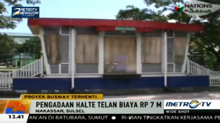 Habiskan Rp7 Miliar, Proyek Busway di Makassar Mandek