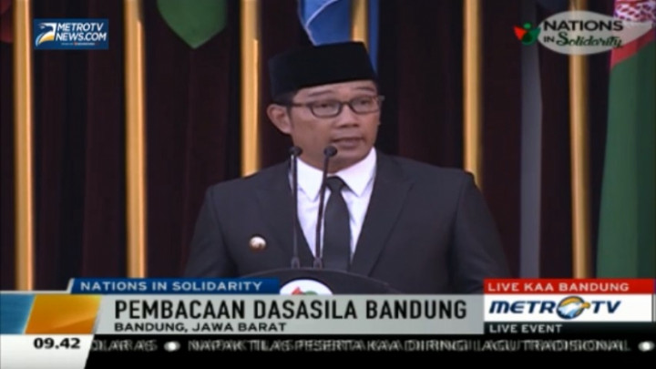 Ridwan Kamil Bacakan Dasasila Bandung dalam Bahasa Inggris