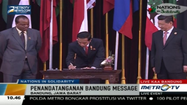 Tiga Kepala Negara Tandatangani Bandung Message