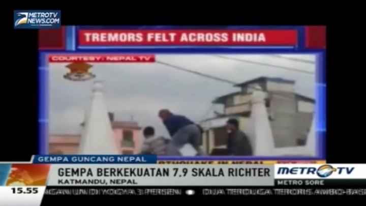 Gempa Guncang Nepal, Sejumlah Bangunan Porak-Poranda