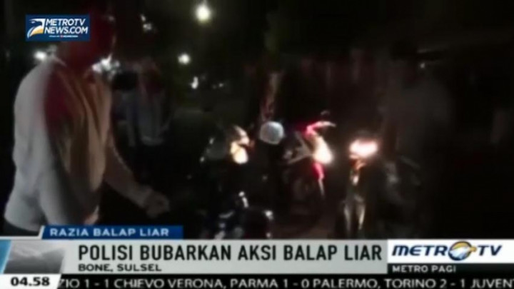 Aksi Balap Liar Dibubarkan Polisi