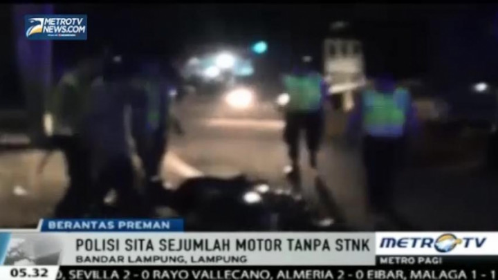 Polda Lampung Gelar Razia Preman