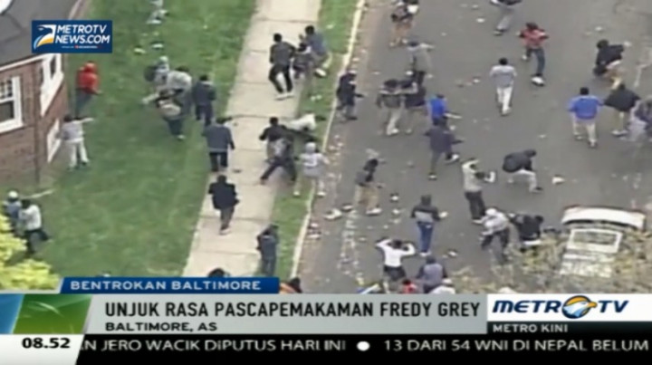 Bentrok di Baltimore, Puluhan Polisi dan Pendemo Terluka 