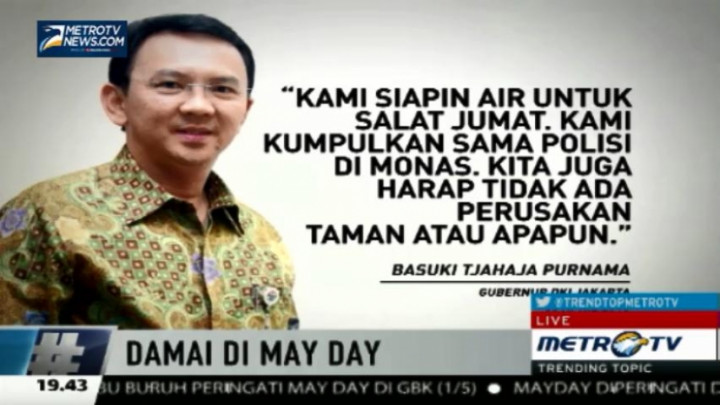 Ahok Siapkan Fasilitas Salat Jumat Saat <i>May Day</i>