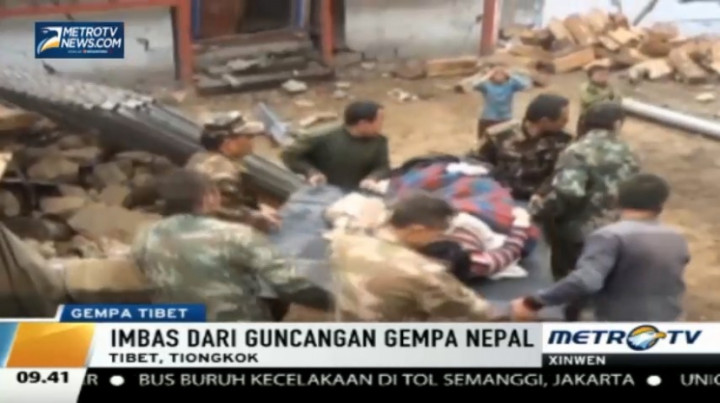 Guncangan Gempa Nepal Picu Gempa di Tibet