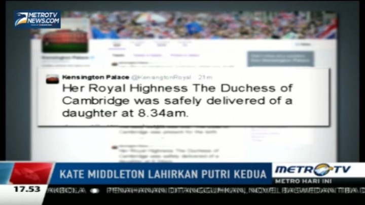 Kerajaan Inggris Berbahagia, Kate Middleton Lahirkan Bayi Perempuan 