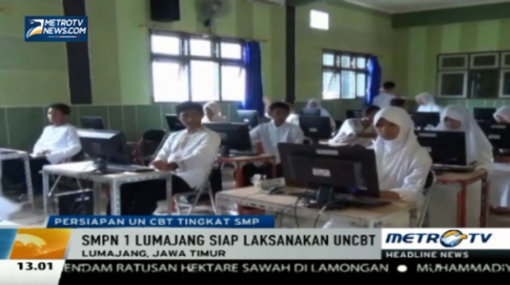 SMPN 1 Lumajang Siap Laksanakan UN CBT