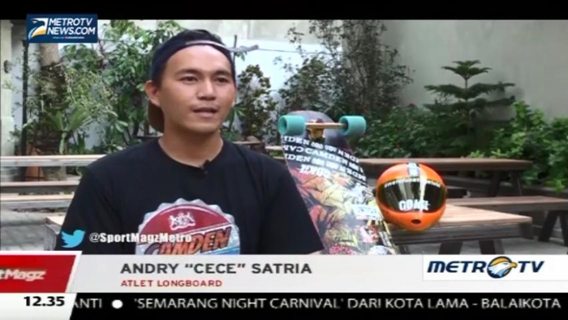 Andry 'Cece' Satria, Harumkan Indonesia dengan <i>Longboard</i>