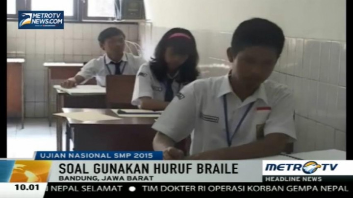 Enam Siswa SLB di Bandung Ikuti UN SMP