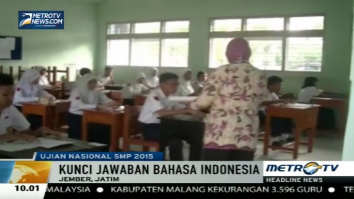 Kunci Jawaban UN SMP Beredar di Jember