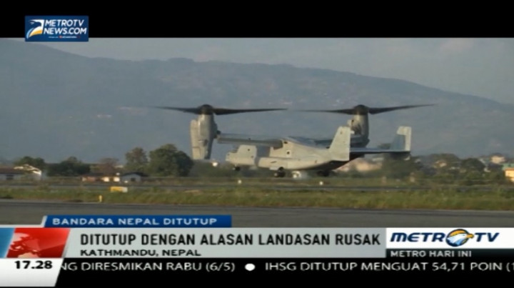 Landasan Rusak, Bandara Internasional Nepal Ditutup