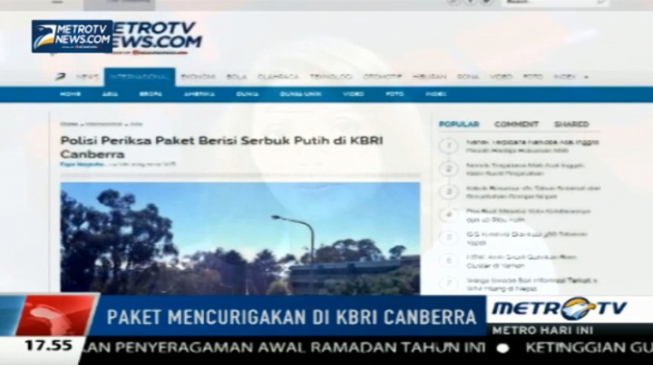 KBRI Canberra Mendapat Paket Mencurigakan 