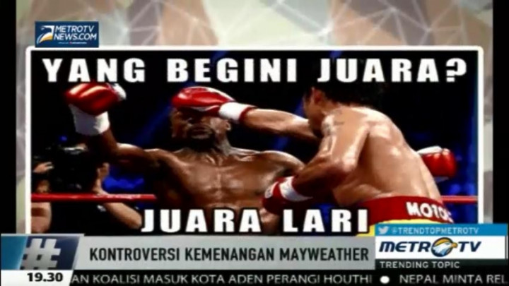 Kontroversi Kemenangan Mayweather jadi Trending Topik
