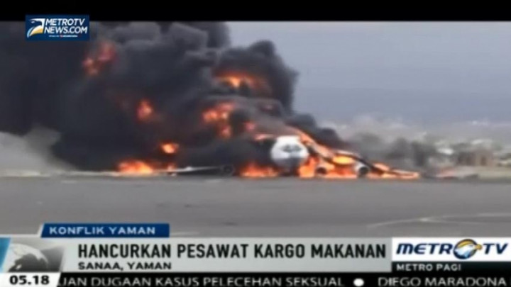 Pasukan Koalisi Arab Saudi Serang Bandara