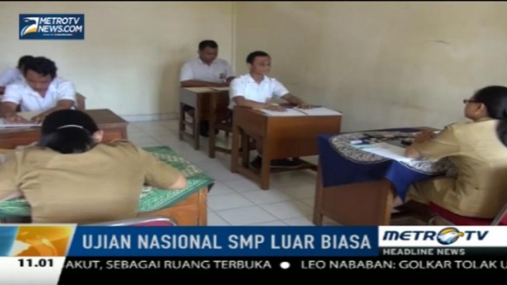 Empat Siswa Tunanetra di Denpasar Ikuti UN SMP