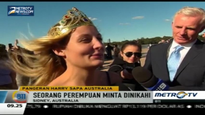 Kunjungi Australia, Pangeran Harry Disambut Histeris Fans Perempuan