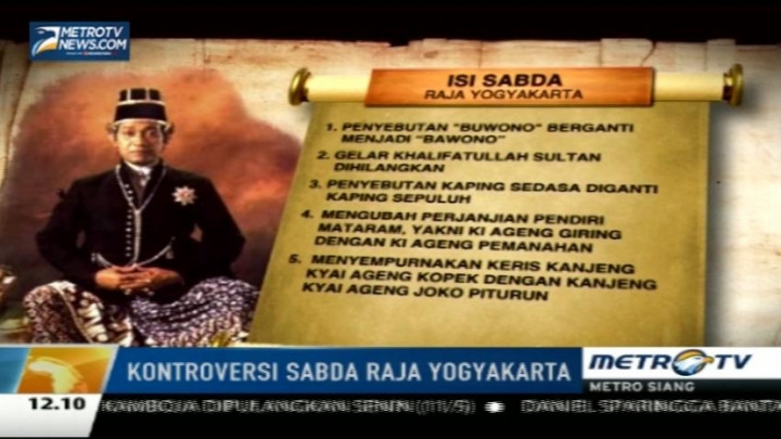 Sri Sultan HB X Berjanji akan Gelar Konpers Terkait Sabda Raja