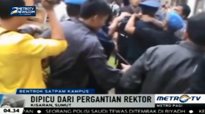 Satpam dan Mahasiswa Universitas Asahan Terlibat Bentrok