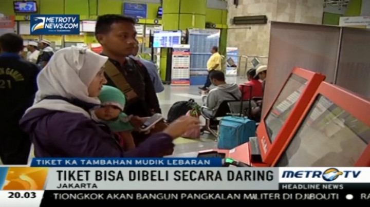 Tiket Kereta Mudik Tambahan Mulai Dijual Besok
