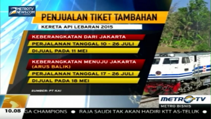 Jelang Mudik Lebaran, PT KAI Jual Tiket Tambahan