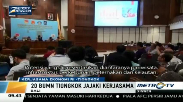 20 BUMN Tiongkok Jajaki Kerja Sama Ekonomi dengan Indonesia