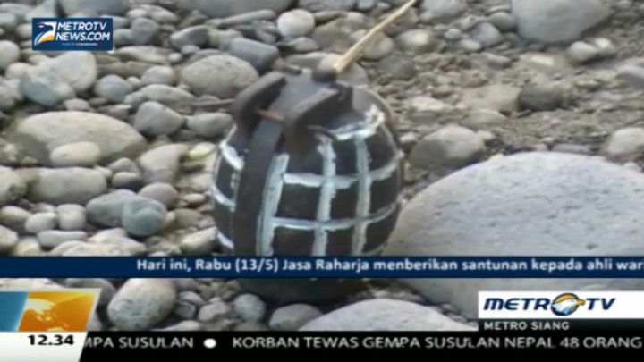 Warga Temukan Granat Aktif di Bawah Jembatan