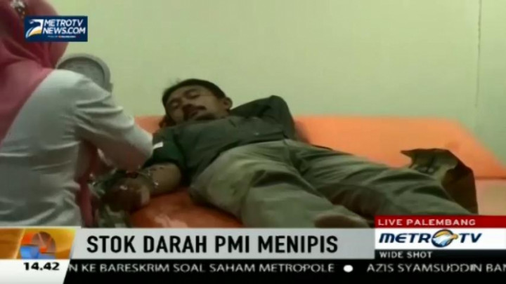 PMI Palembang Kekurangan Stok Darah Hingga 50%