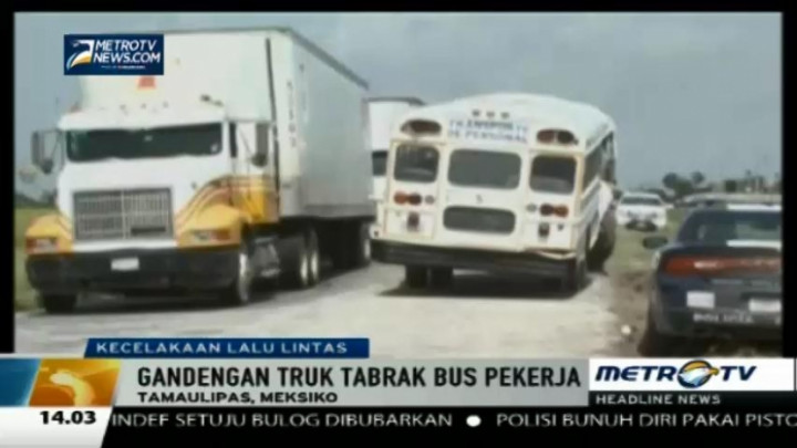 Truk Tabrak Bus, Sembilan Tewas dan Tujuh Lainnya Luka