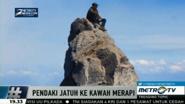 Jatuhnya Pendaki ke Kawah Gunung Merapi Menjadi Trending Topik