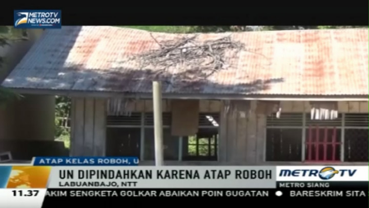 Atap Kelas Roboh, Pelaksanaan UN SD Labuan Bajo Dipindahkan 