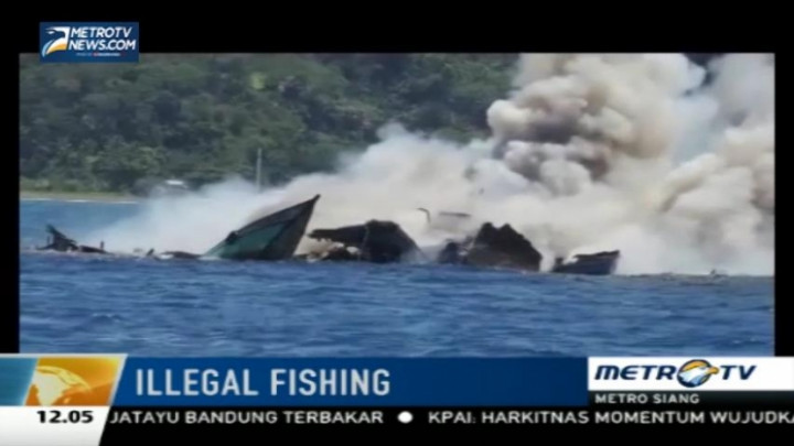 15 Kapal Pencuri Ikan asal Filiphina Ditenggelamkan di Perairan Bitung